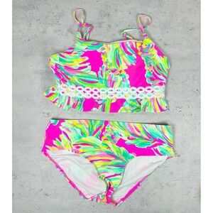 Lilly Pulitzer girls 2 piece bathing suit size 14